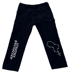 rosary cargo pants (black)