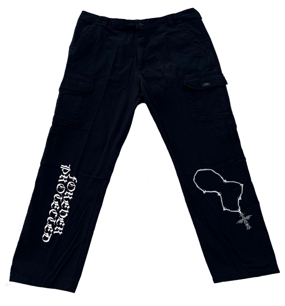 rosary cargo pants (black)