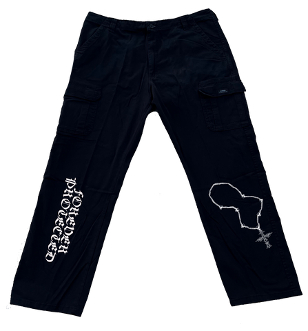 rosary cargo pants (black)