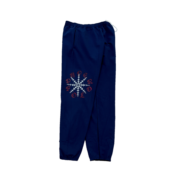 punctured flame sweatpants (navy)